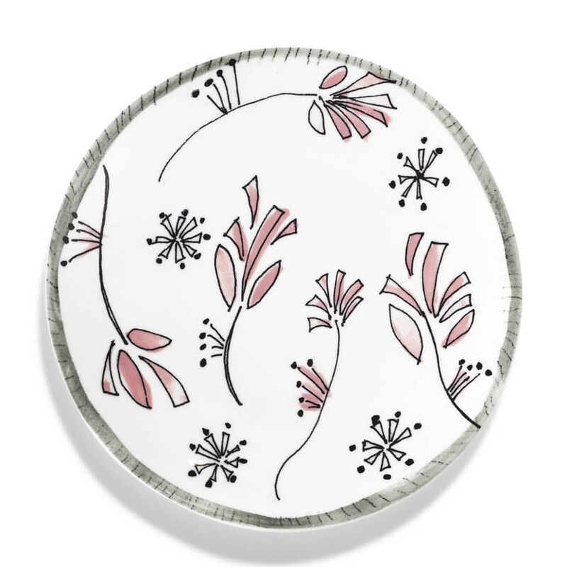 Marni Midnight Flowers Breakfast Plates Set Of 2 - Fiore Rosa image number 1